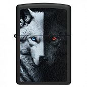 ��������� Zippo 46694 - Two Wolves - Black Matte