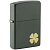 ��������� Zippo 49796 - Four Leaf Clover - Green Matte