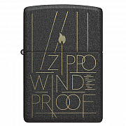 ��������� Zippo 46172 - Line Art - Black Crackle�