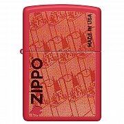 ��������� Zippo 46487 - Made in USA - Red Matte