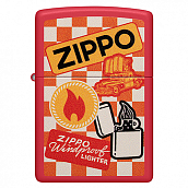 ��������� Zippo 48998 - Retro Design - Red Matte