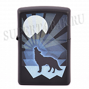 ��������� Zippo 29864 - Wolf and Moon Design - Black Matte