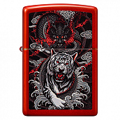 ��������� Zippo 48933 - Dragon Tiger - Metallic Red