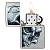 ��������� Zippo 46587 - Skull and Flame - Street Chrome