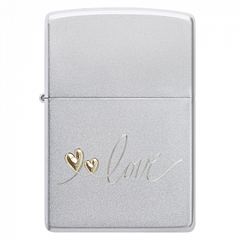 ��������� Zippo 48725 - Love Design - Satin Chrome�