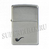 ��������� Zippo 200 PL BR Fin Pipe  (���������) - Brushed Chrome