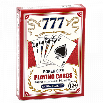 ��������� ����� ������� - ���.777 - 5-Star poker size Red 54 ����� � ����������