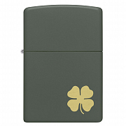 ��������� Zippo 49796 - Four Leaf Clover - Green Matte