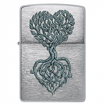 ��������� Zippo 46232 - Rooted in Love - Brushed Chrome