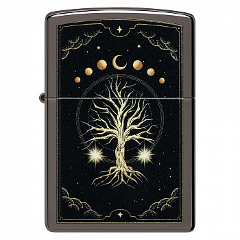 ��������� Zippo 48636 - Mystic Nature Design - Black Ice