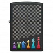 ��������� Zippo 48662 - Chess Pieces - Black Matte