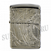 ��������� Zippo 49689 Armor� - Wicca Design - Black Ice�