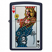 ��������� Zippo 48723 - Queen  Design - Navy Matte