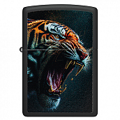 ��������� Zippo 46241 - Tiger Roar - Black Matte