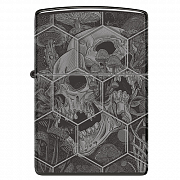 ��������� Zippo 46425 - Mushroom Skulls - High Polish Black