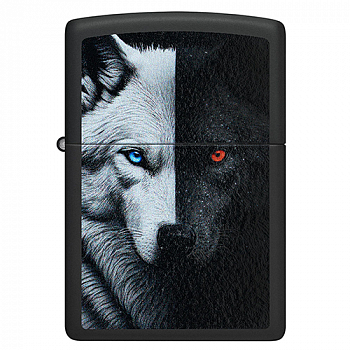 ��������� Zippo 46694 - Two Wolves - Black Matte