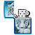 ��������� Zippo 48951 - White Tiger - High Polish Blue 