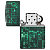 ��������� Zippo 48408 - Pattern - Glow In The Dark Green