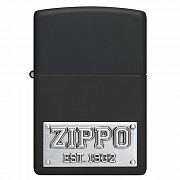 ��������� Zippo 48689 - License Plate - Black Matte