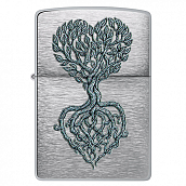 ��������� Zippo 46232 - Rooted in Love - Brushed Chrome