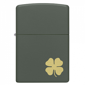 ��������� Zippo 49796 - Four Leaf Clover - Green Matte