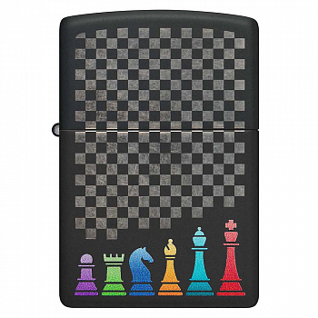 ��������� Zippo 48662 - Chess Pieces - Black Matte