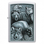 ��������� Zippo  46237 - Animal Kingdom - Satin Chrome�