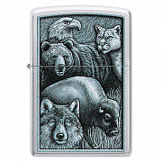 ��������� Zippo  46237 - Animal Kingdom - Satin Chrome�
